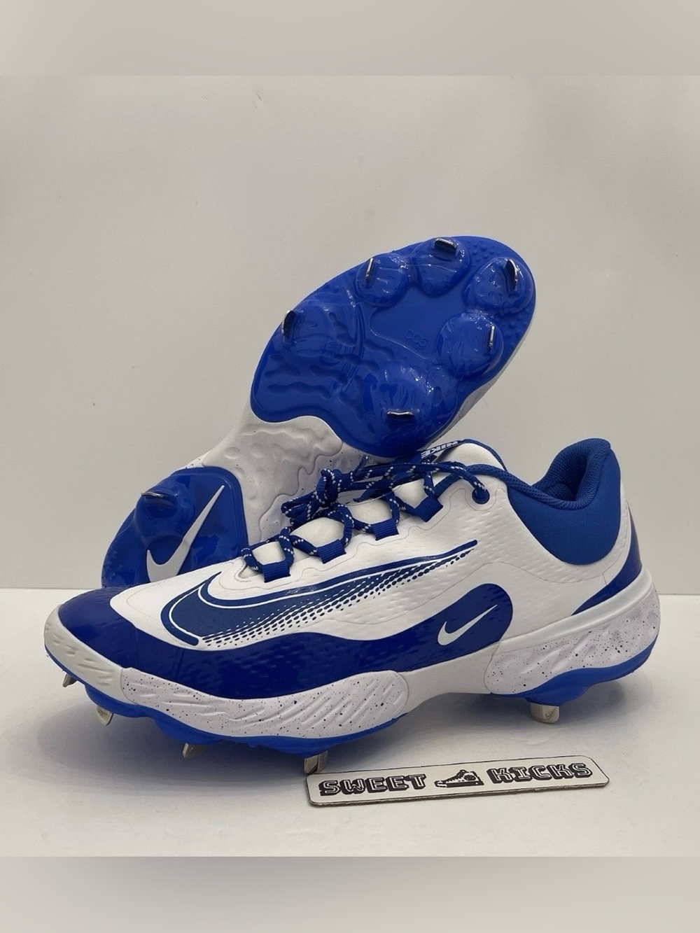 Nike Alpha Huarache Elite 4 Baseball Cleats White Royal